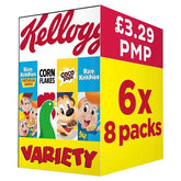 Kellogg's Variety Pack Breakfast Cereal 6x8 pack (196g) (Case of 6)  Adomoo